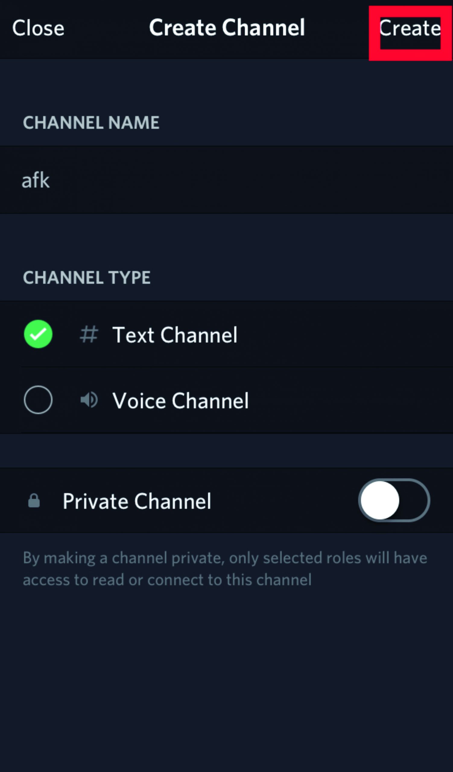 setting afk channel discord for mac